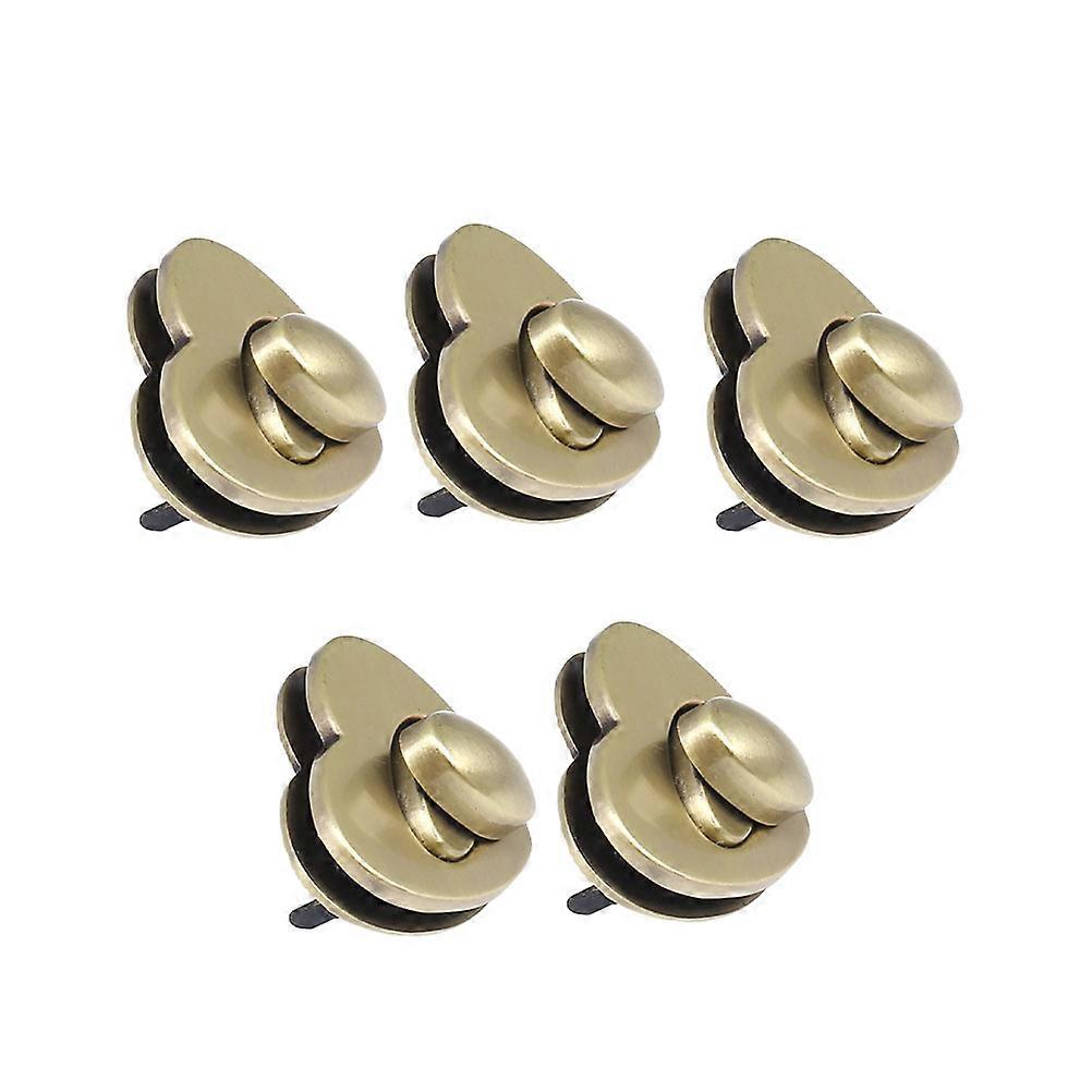 10Pcs Golden Heart Shape Lock for Purse Use Bag Turn Lock Zinc Alloy