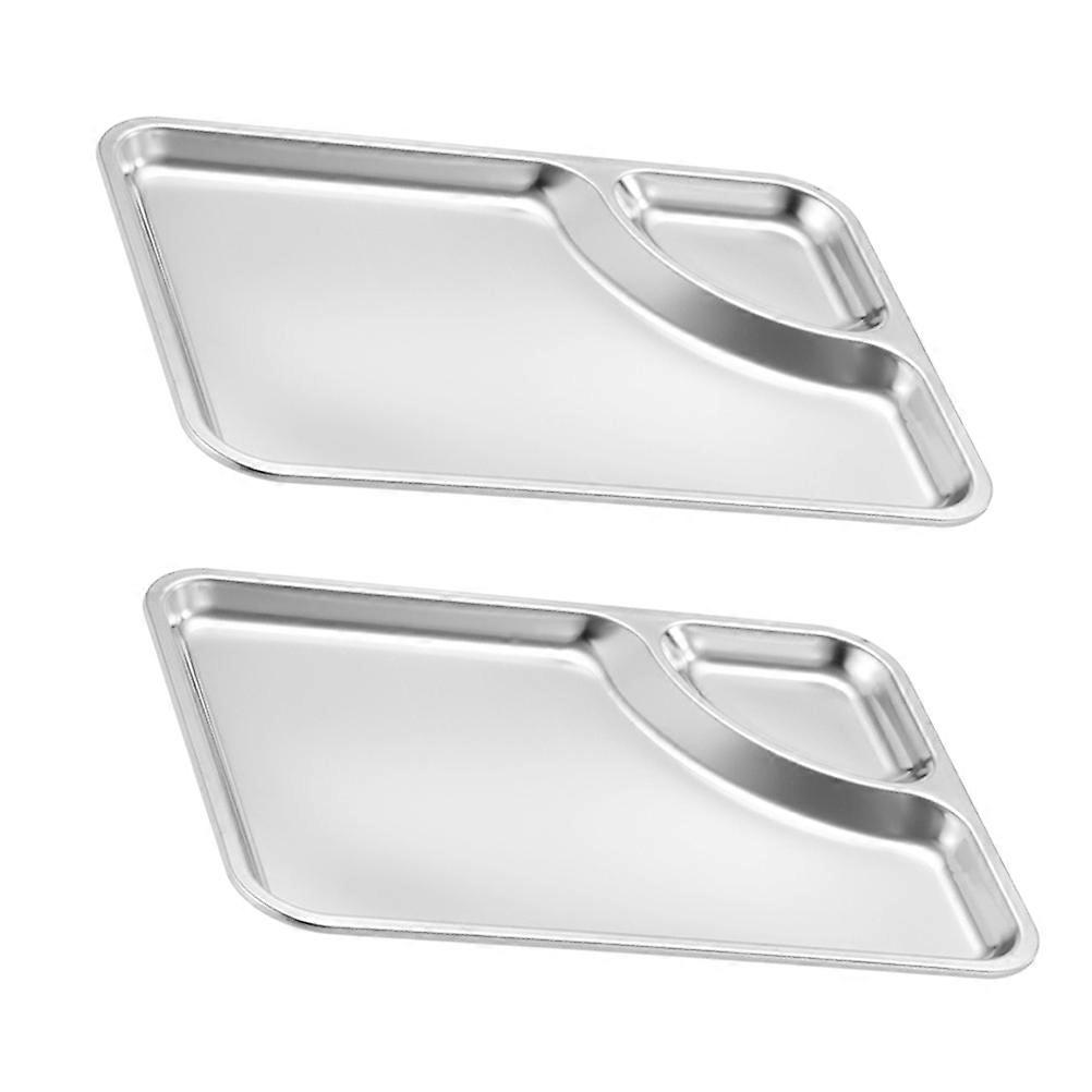 Food Sauce Separate Plate for Dipping Sauce with 2Pcs Stainless Steel