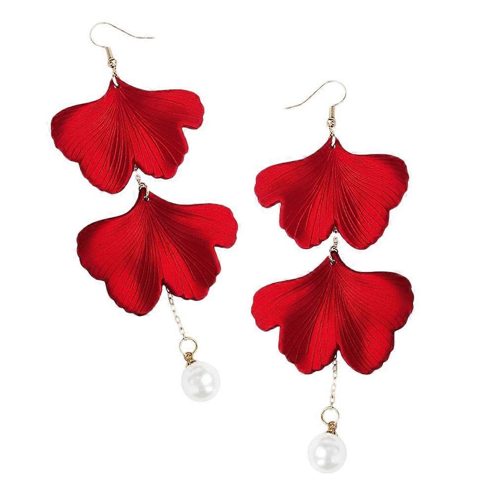 Dangle Earring Ginkgo Leaf Shape 's Pendant For Party 1 Pair