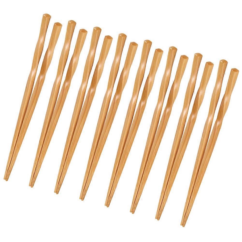 Wood Chopsticks Reusable Non Slip Carbonization Process Khaki Kitchen Tableware 20Pairs