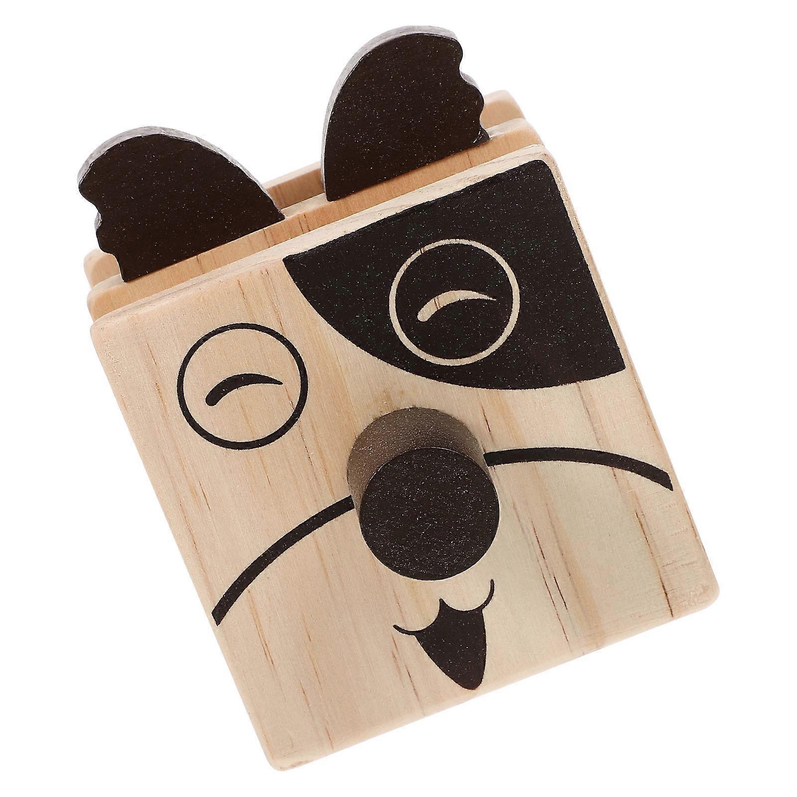 Pen Holder Multipurpose Eyeglass Stand Desk Organizer for Home Desk Wooden Material Function 1Pack