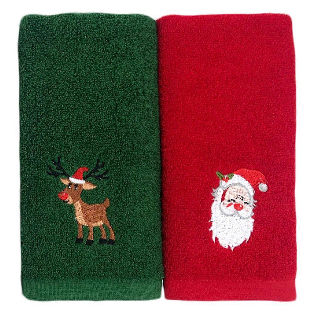 Christmas Cotton Face Towel for Home Use Set of 6 Xmas Pattern Towels