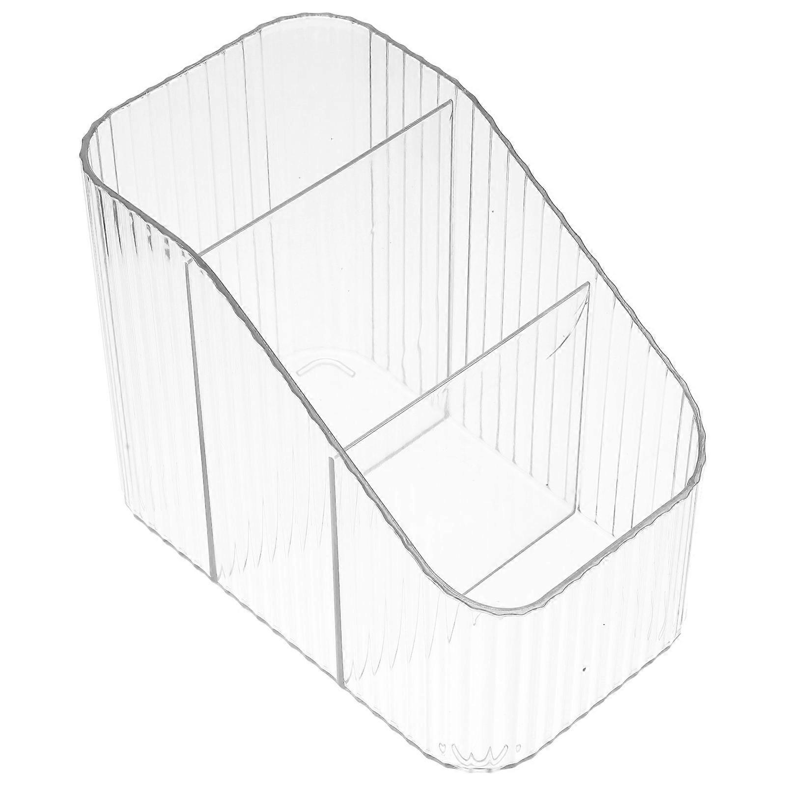 Sundries Storage Box Transparent for Storage Use 2Pcs Multi-Grid Organizer