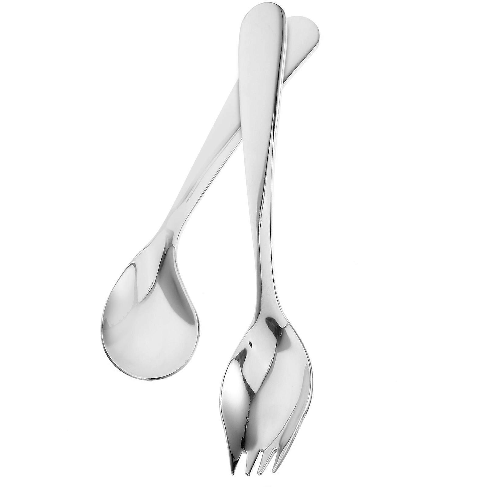 Adaptive Utensil Curved Spoon Set For Elderly Patients Ergonomic Self-Feeding Silver Stainless Steel 1 Set
