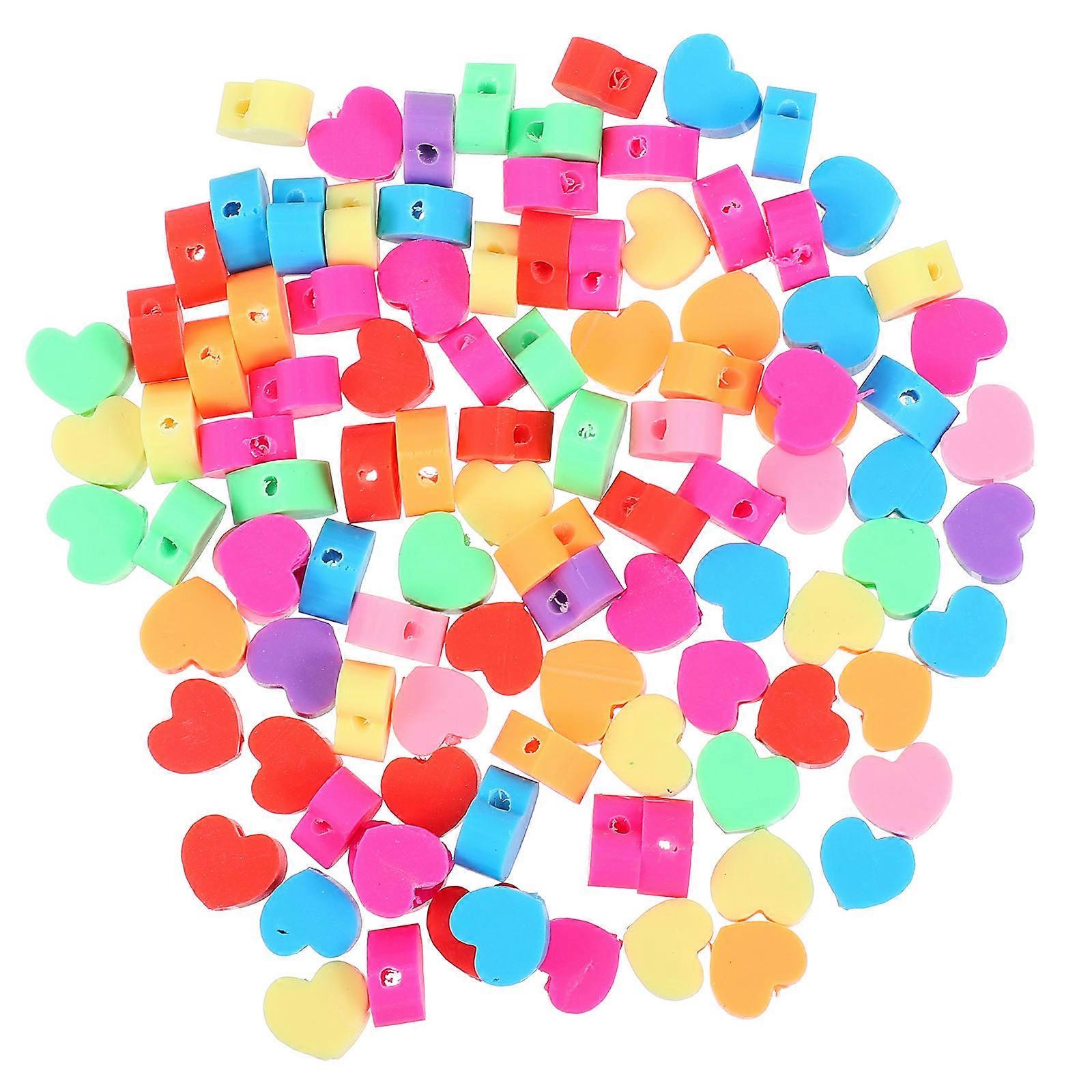 100 τεμάχια χάντρες σε σχήμα καρδιάς για κατασκευή κοσμημάτων, είδη χειροτεχνίας, λεπτό σχέδιο