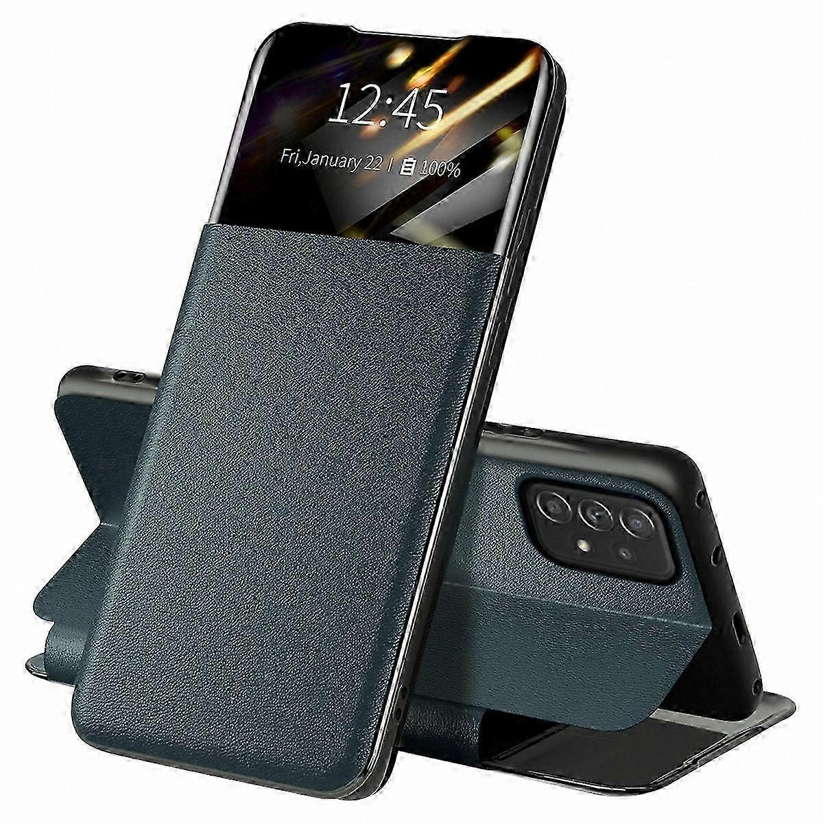 Leather Phone Case with Card Holder and View Window for Galaxy A52 4G 5G A52s 5G Drop Proof Protective Cover