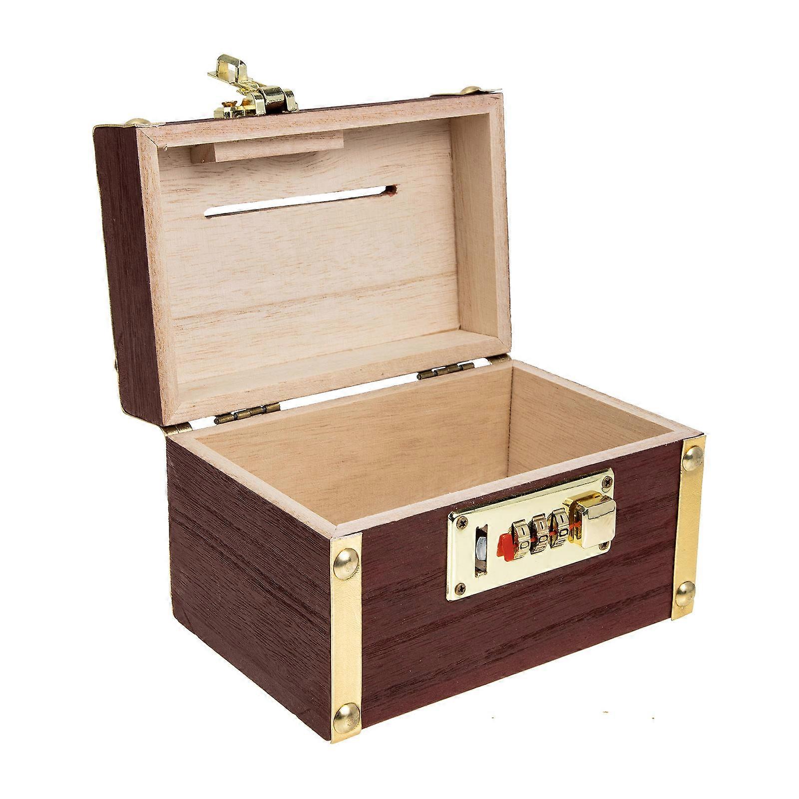 Vintage Piggy Bank Treasure Box with Lock for Home 3Pcs Coin Containers