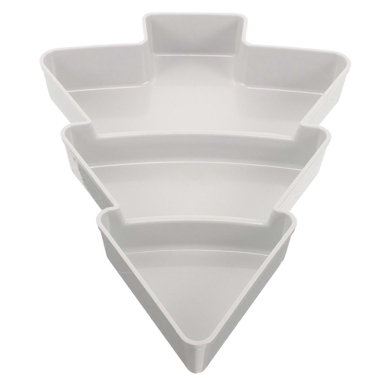 Household Christmas Tree Plate for Nuts Storage 3Pcs Serving Tray