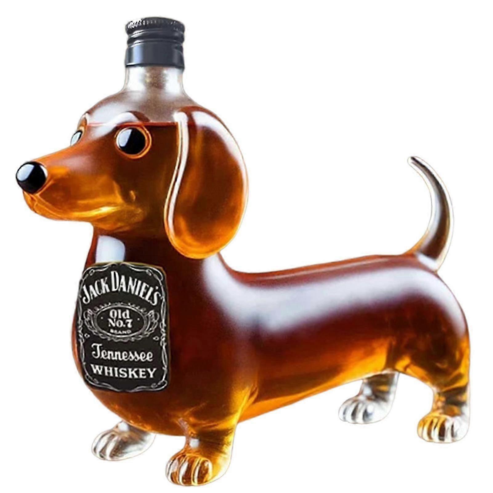 Unique Dog-shaped Decanter for Whiskey and Wine Liquor - Funny Dachshund Theme Bottles for Pet Lovers