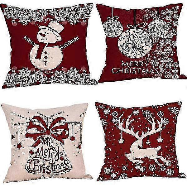 4 Christmas decorations, sofa deer, Santa Clauses, gnomes