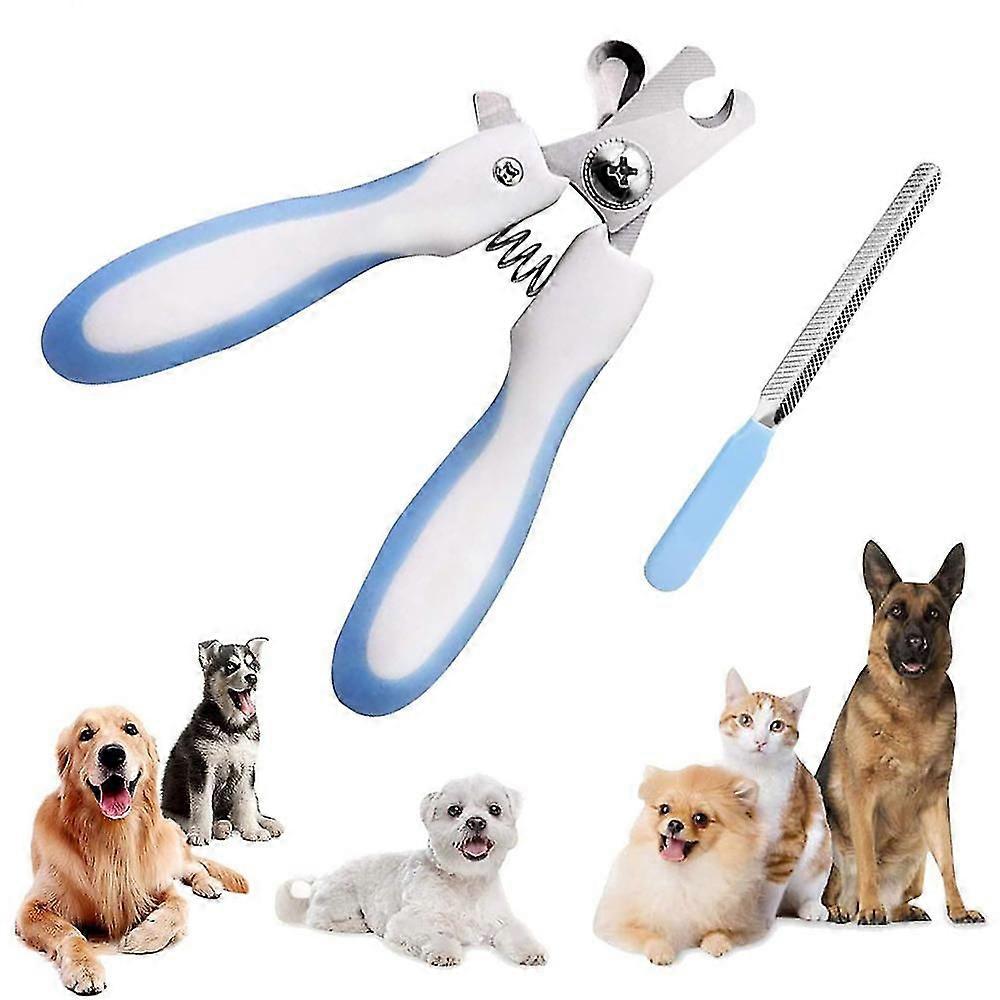 Pet Nail Paws Clippers&trimming Tool With Safety Guard,avoid Over,blue