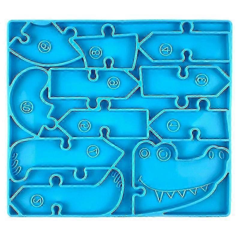Crocodile Dinosaur Puzzle Resin Mold Puzzle Game Epoxy Resin Casting Mold 25-26s