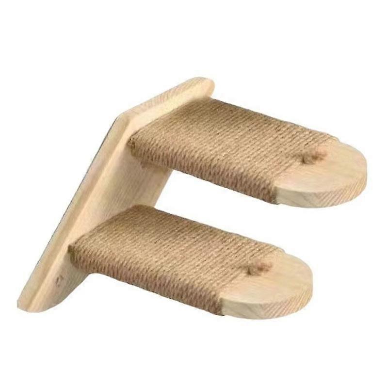 Wall Mounted Cat Climbing Frame Wooden Sisal Cat Jumping Platform Multi-Level Climbing Stairs