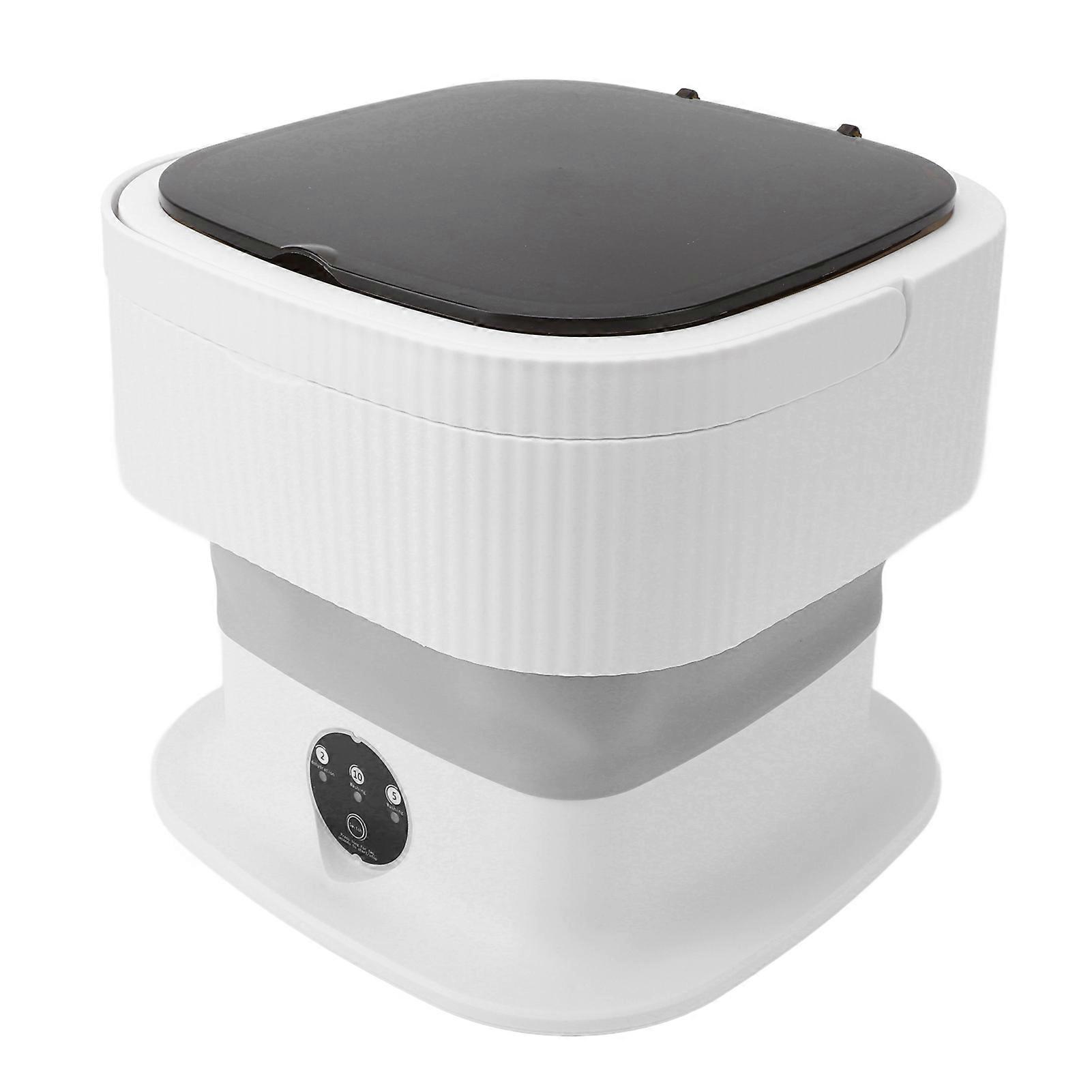 Mini Foldable Washer Efficient Multi Functional Portable Washing Machine for Underwear Socks Towels Grey 