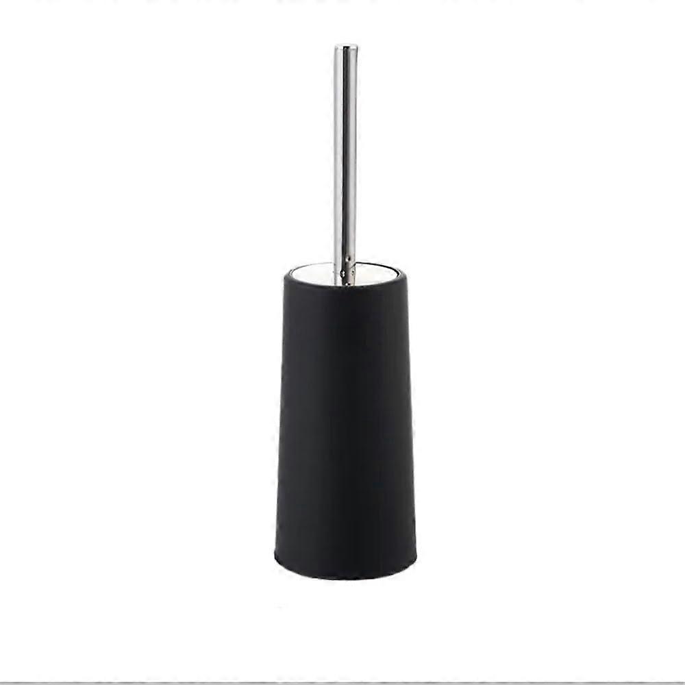 Toilet Brush and Holder Set with Long Handle Plastic for Bathroom WC Floor Cleaning (Black) Ref: 4739
