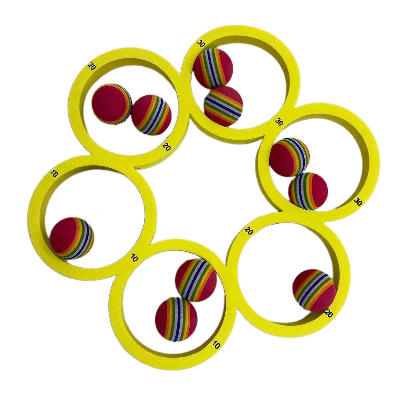 Multipurpose Beach Disc Soft Throwable Floating Safe Rings for Children Splash Game In Pools Seasides  Yellow hexagon