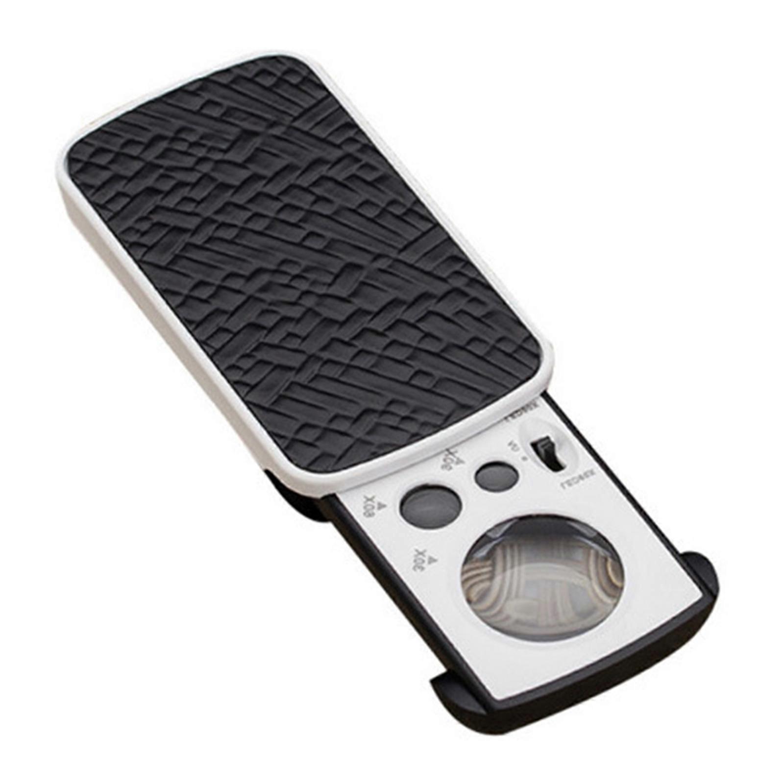 LED Magnifying Glass 30X 60X 90X Retractable Design Ergonomic Grip For Detailed Work Use Portable Magnifier Multicolor
