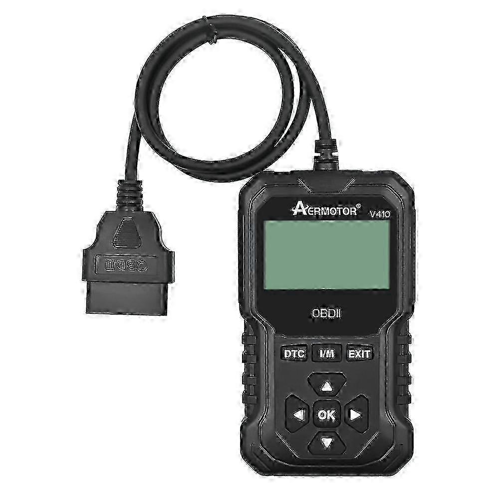 Universal OBD2 Scanner EOBD OBDII Code Reader V410 - Engine Fault Code Clear Diagnostic Tool for All Cars with Battery Check Edition 1104