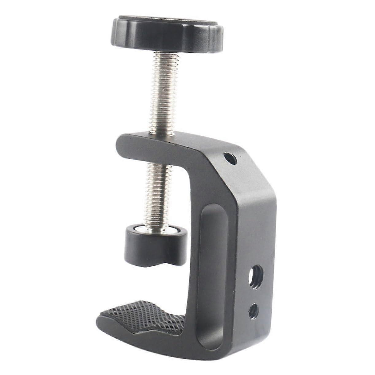 C Clamp Camera Holder Table Mount Black Aluminum Desktop Clamp Base Multifunctional Clip For Camera Flashlight