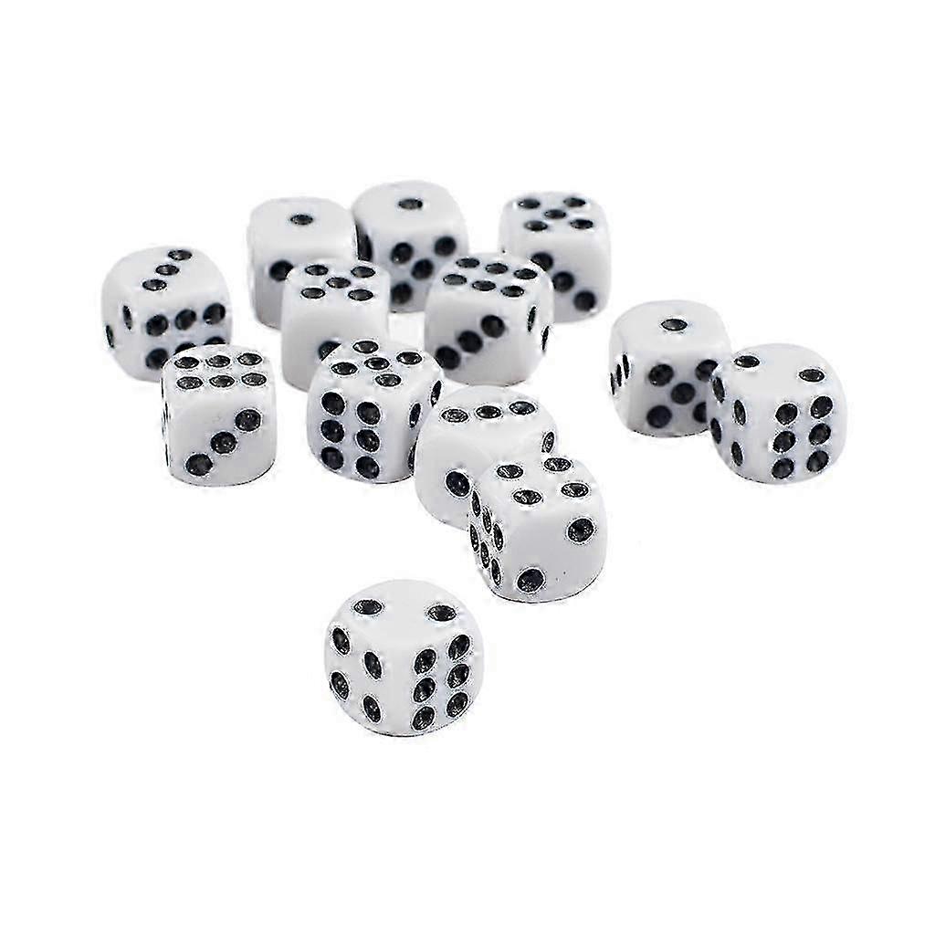 50x 12mm Opaque D6 Six Sided Spot Dice Set for Dice Games D&D RPG Green