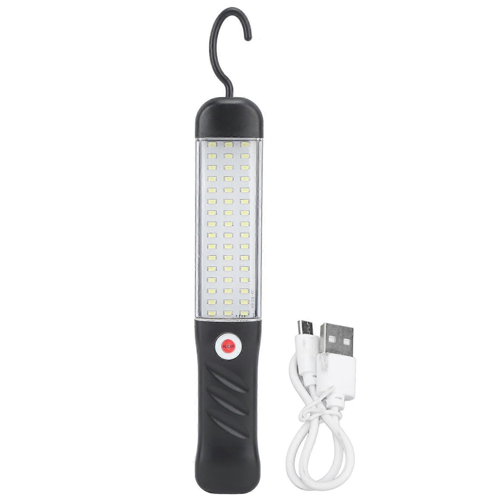 Work Flashlight Magnetic 3 Modes 6000K USB Rechargeable Anti Slip Foldable ABS Shell Hook LED Work