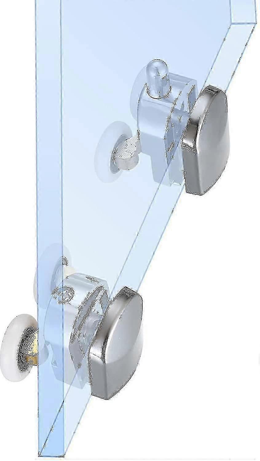 2-Pack Sliding Shower Door Rollers 23mm Top Bottom Replacement, Fits Standard Tracks Rust-Resistant Hardware