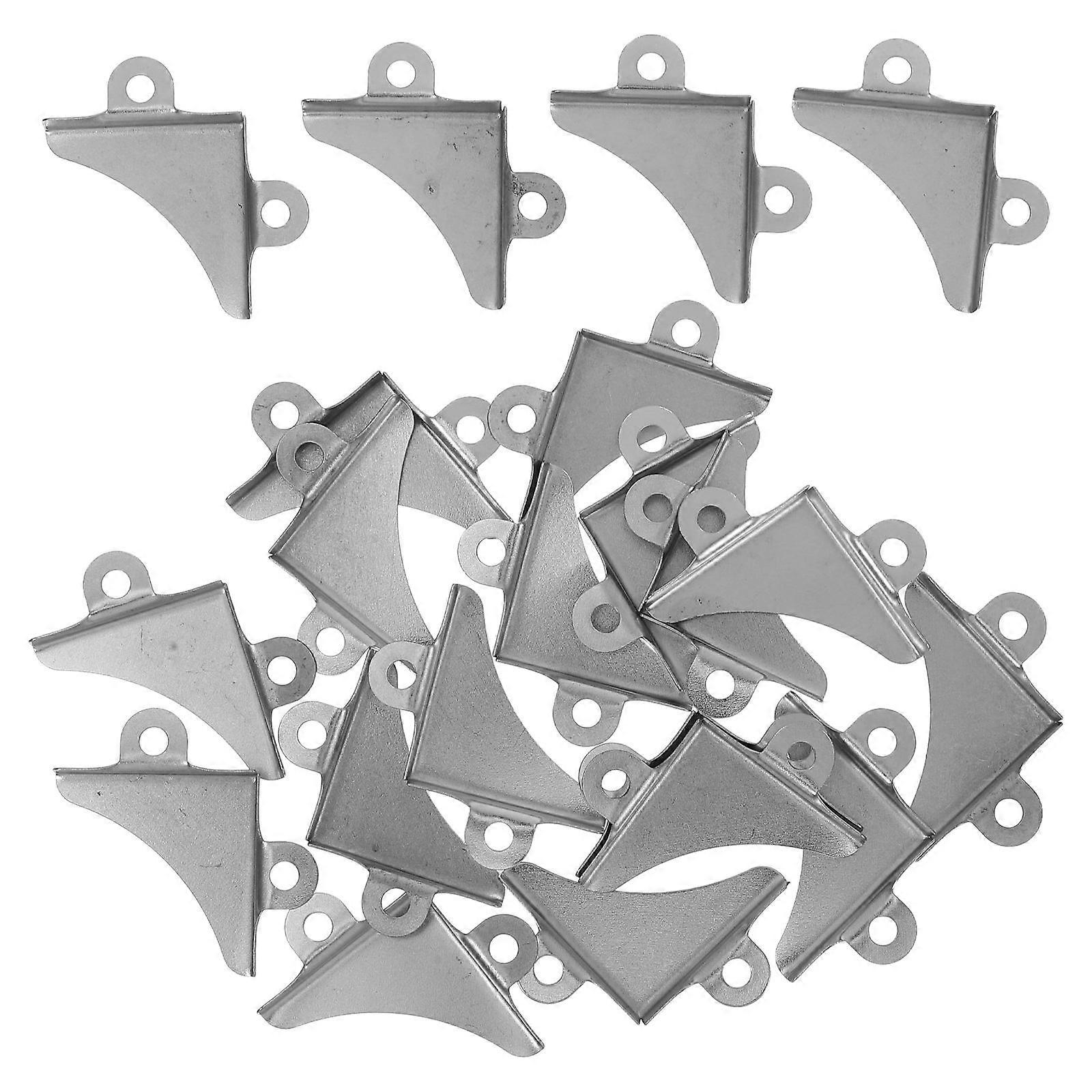 Picture Frame Corner Protectors Silver Iron Triangle Metal 1Sets