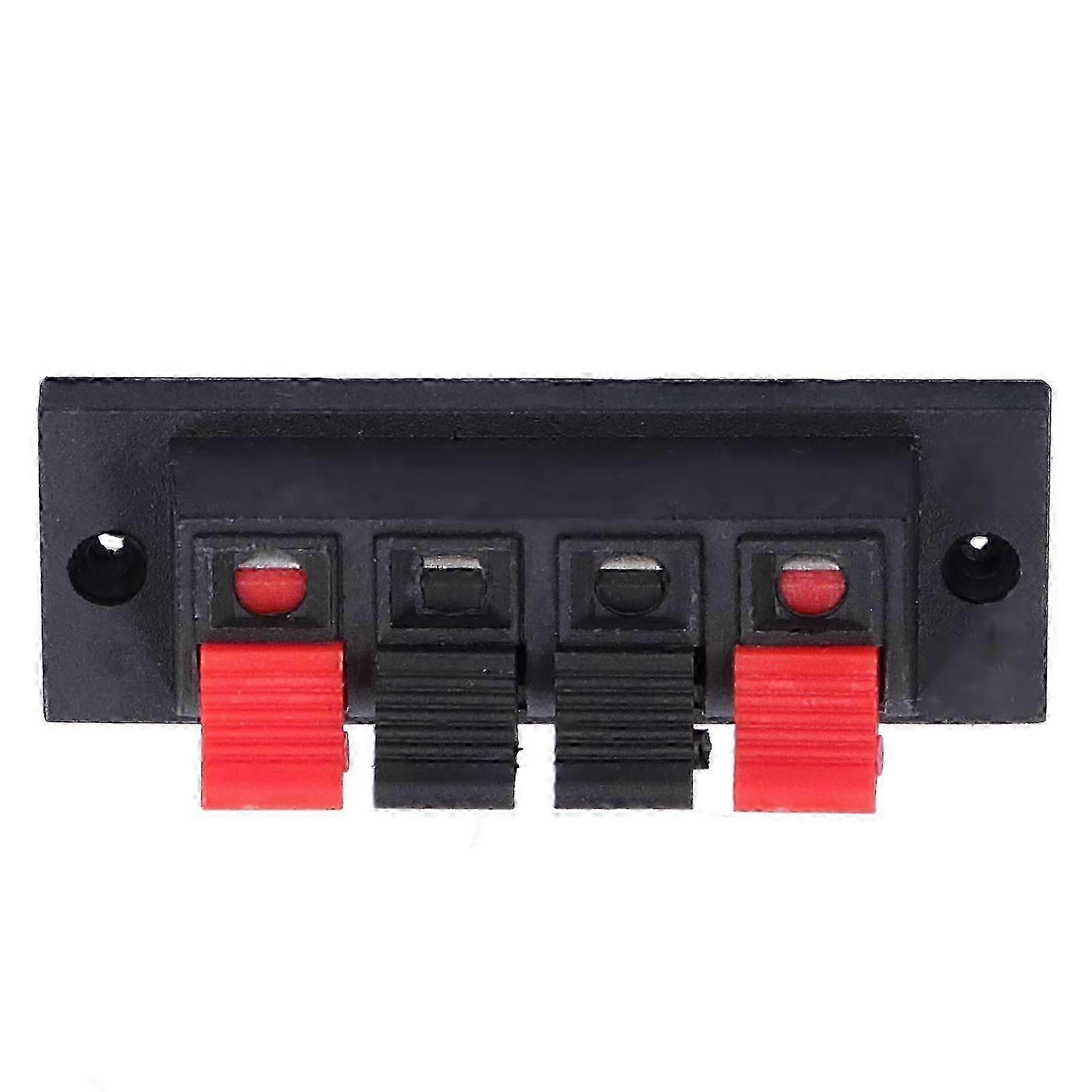 10Pcs Speaker Terminal 4 Way Block Quick Connect Loudspeaker Solder Audio Test Clamp 0?250V 2025