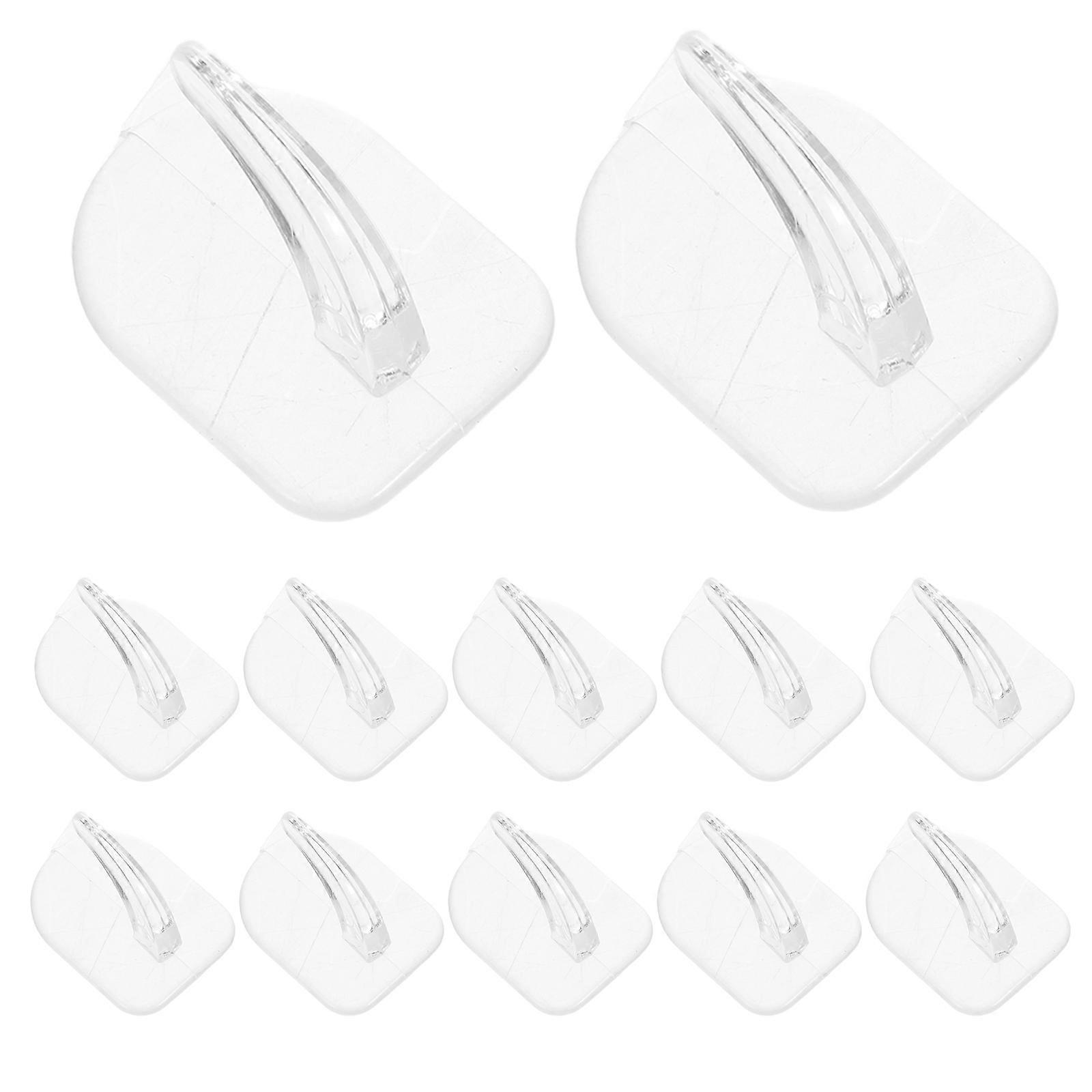 Self Adhesive Wall Hooks Mini Plastic Hooks for Easy Remove 50Pcs Pack