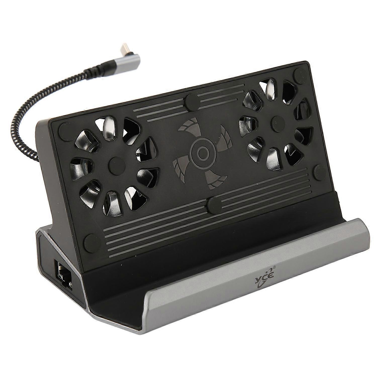 for Steam Deck Docking Station 10 in 1 for Rog Ally Dock with 5 USB 3.0 2.0 Dual Cooling Fan HD Mult