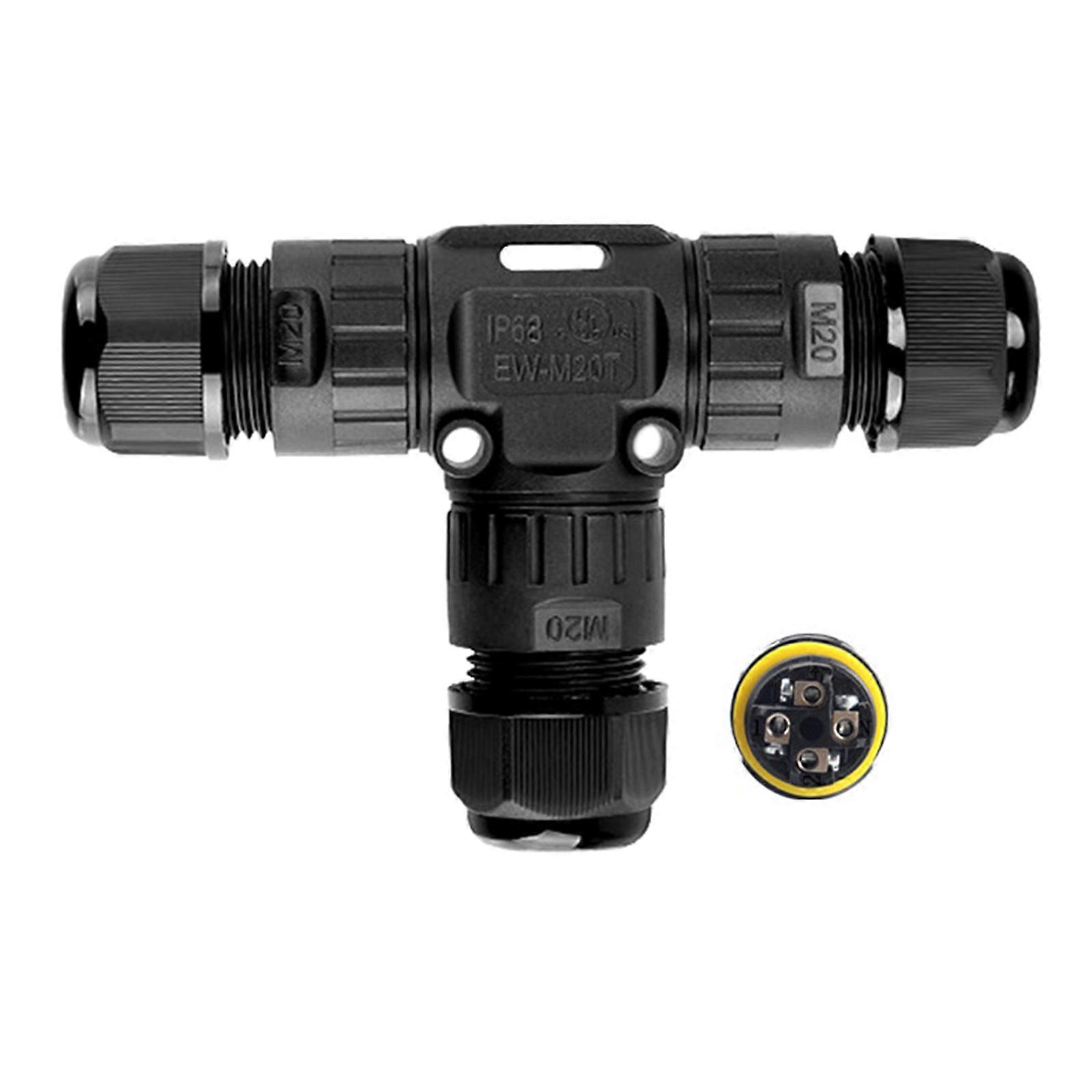 2/3/4 Pin Screw Wiring Terminal Adapters T Shape Electric Cable Connector Junction Box for LED Light Easy to Install Multicolor