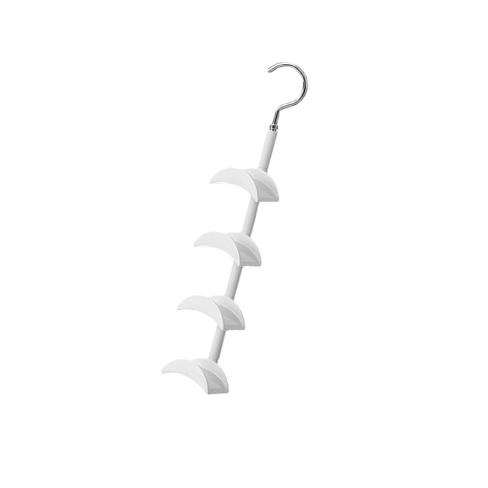 Space Saving Rotating Closets Hook Systems 4Hanger Design White 22lb Capacity Hanger For Backpacks And Bags