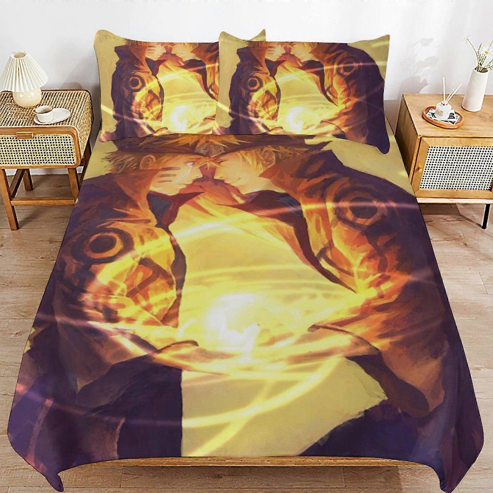 y254 NARUTO Durable Easy Care Smooth Finish Bedding Solution Soft Zipper Closure Duvet Cover Sets Choice b254