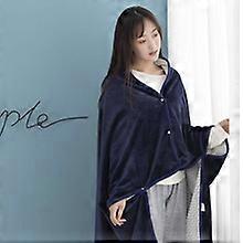 All-in-One Wearable Blanket Poncho - Minimalist Office Nap Throw, Lightweight Leg Warmer for Home/Work