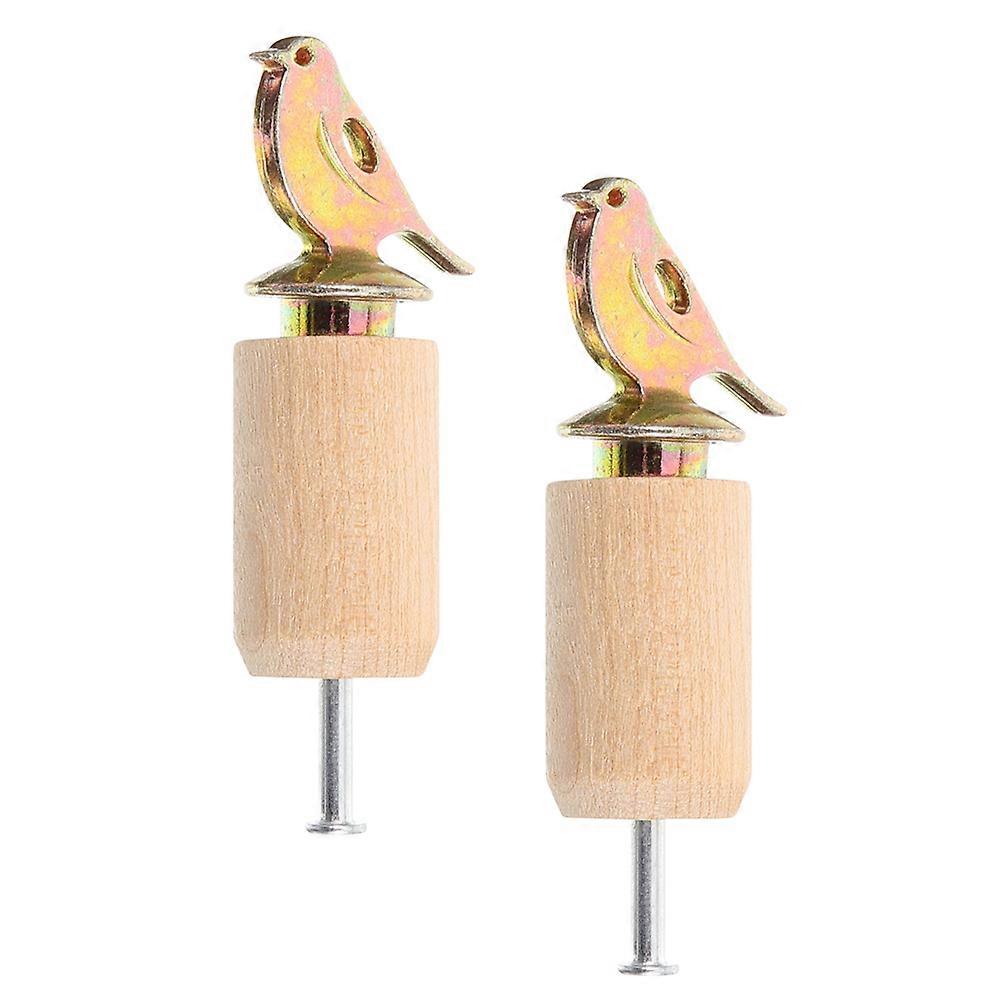Bird Whistle Toy Manual Bird Call Device for Playing Use 2Pcs Wood Whistle