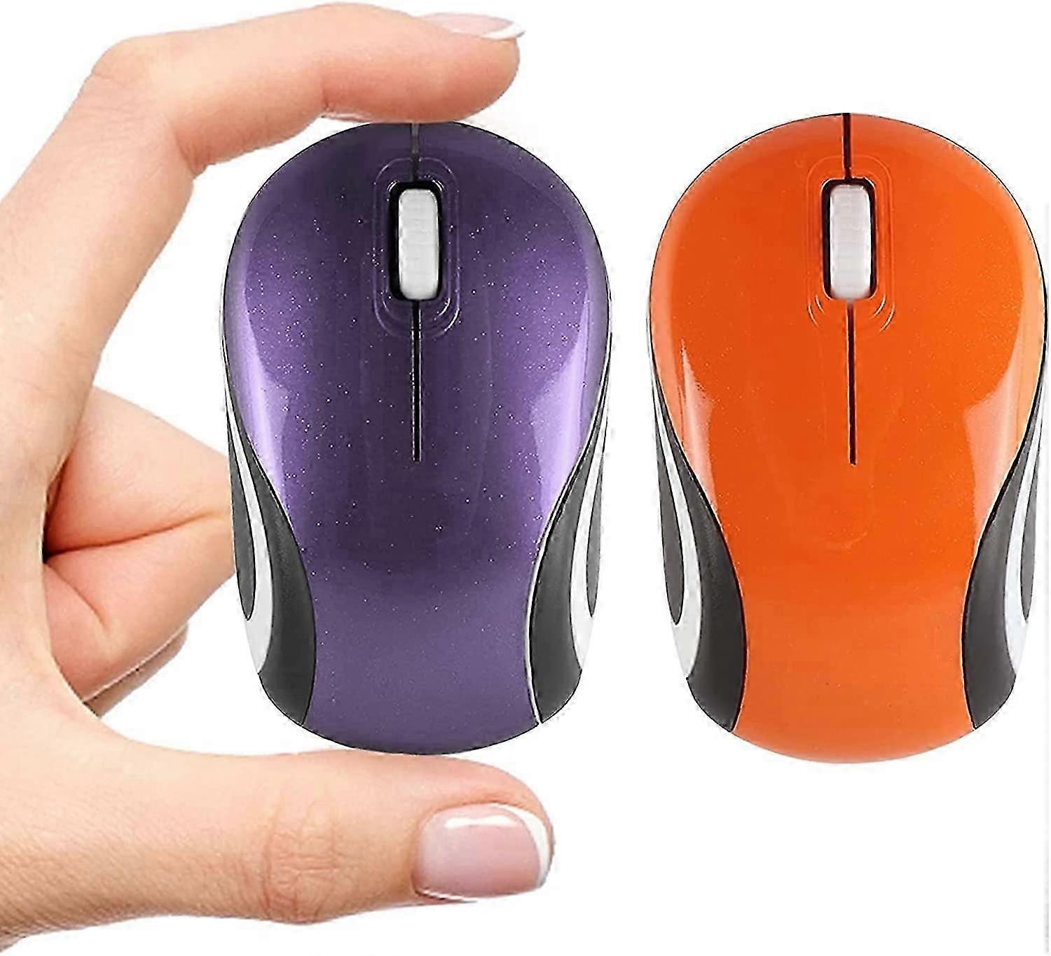 Mini Small Wireless Mouse for Travel Optical Portable Mini Cordless Mice with USB Receiver for PC Laptop Computer