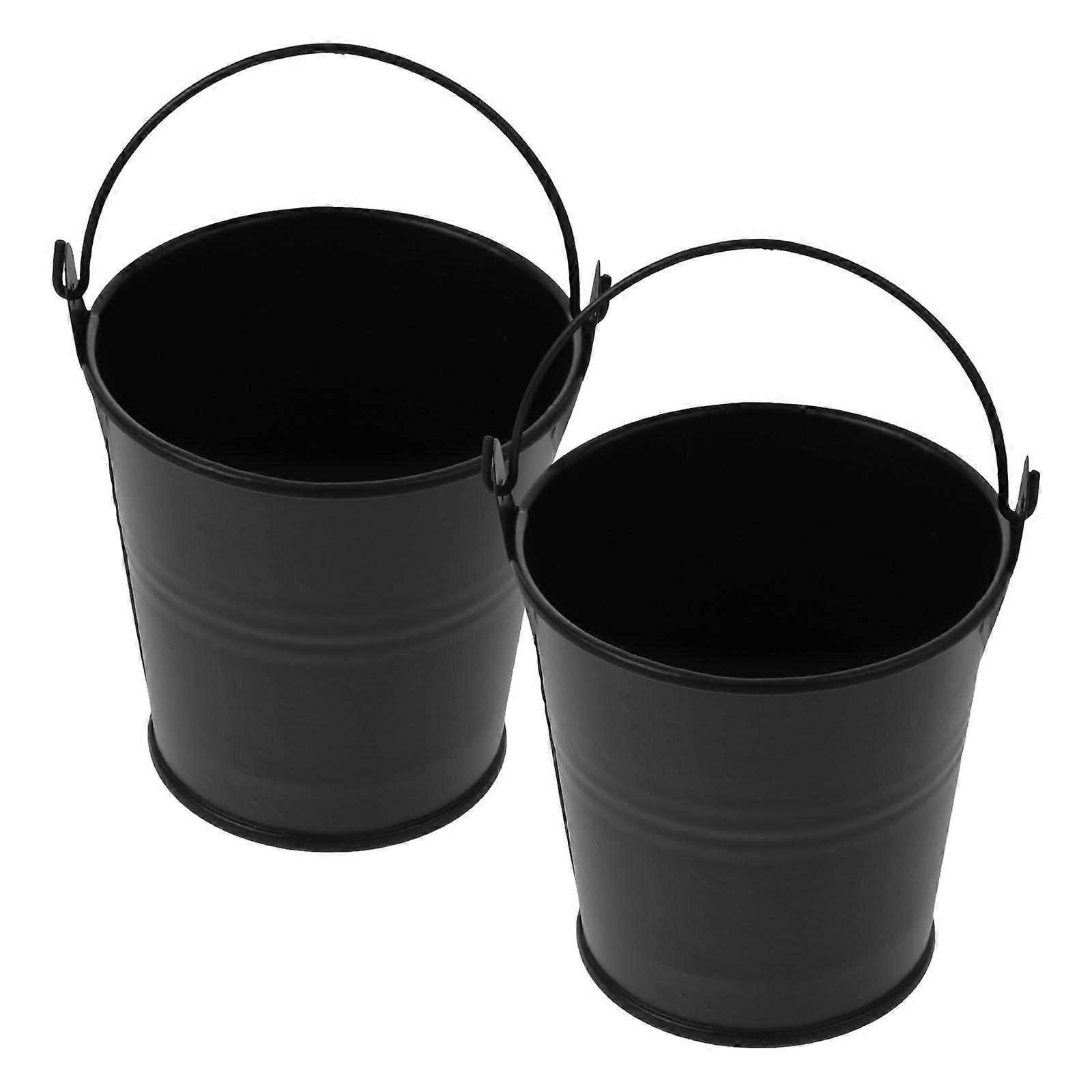 Grease Bucket Metal Grill Drip Bucket for Barbecue Use 2Pcs Durable Oil Container