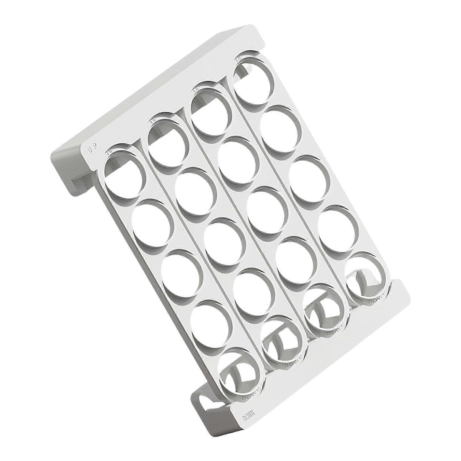 Wall Mounted Coffee Pod Holder 20 Capacity SpaceSaving Organizer for Kitchen Counter White