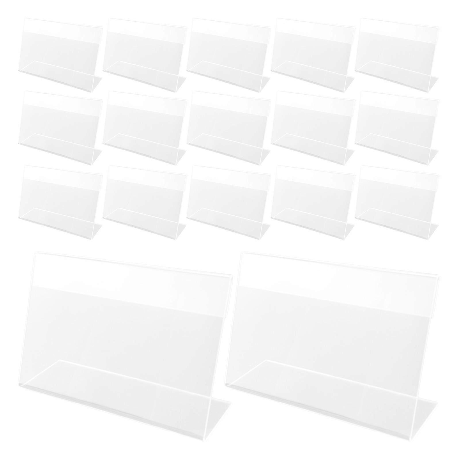 Transparent Plastic Shelf Label Holder for Retail Store Use 60Pcs