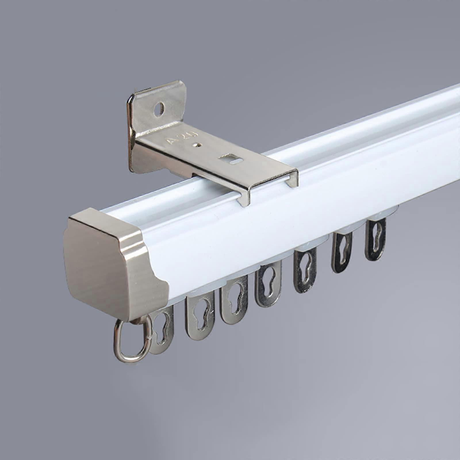 Ceiling Curtain Track 1.8m White Aluminum Smooth Glide for Room Divider and Shower Privacy