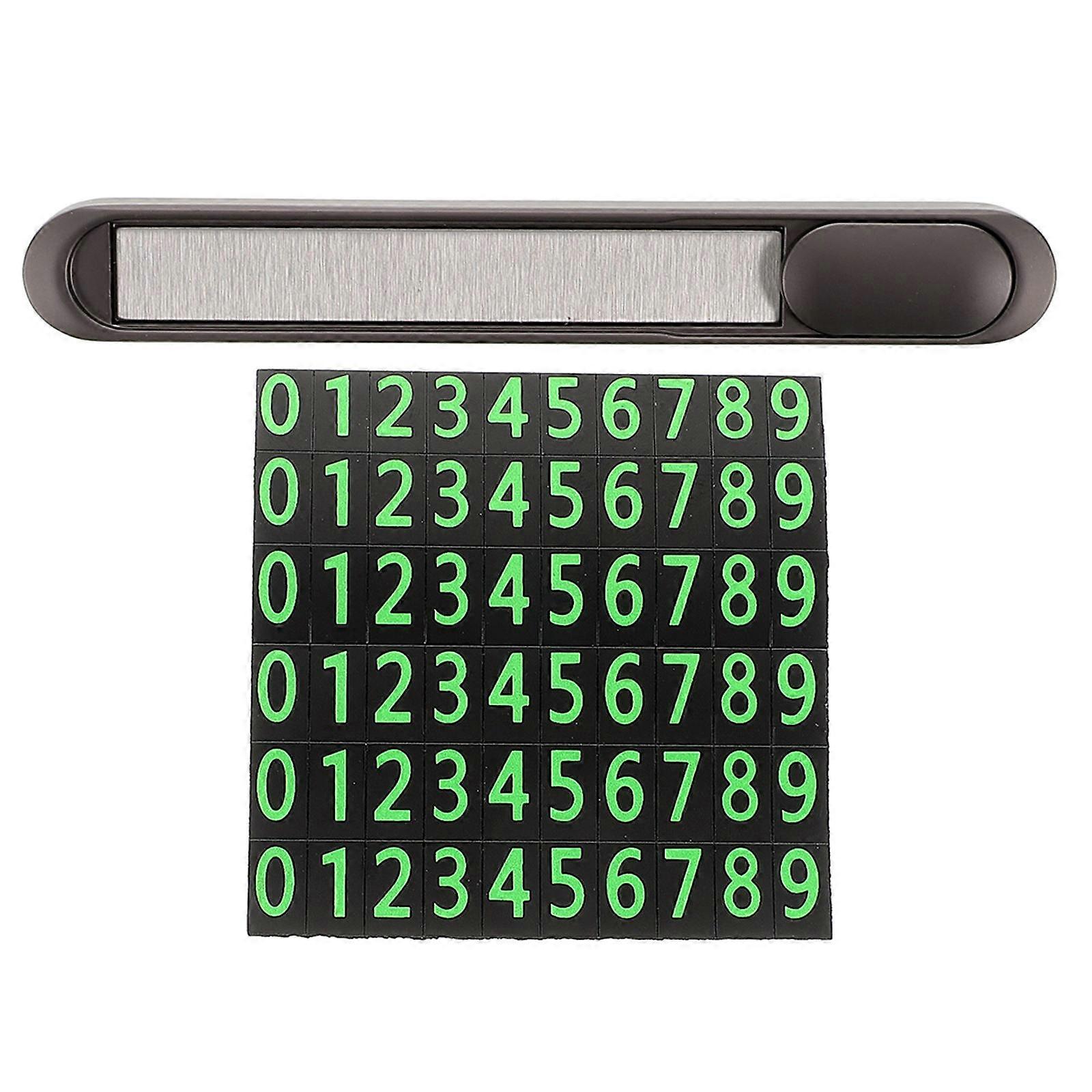 Creative Design Car Temporary Parking Card Metal Notification Phone Number Card For Temporary Parking Situations Multi Avoid Misplacement 1 Set