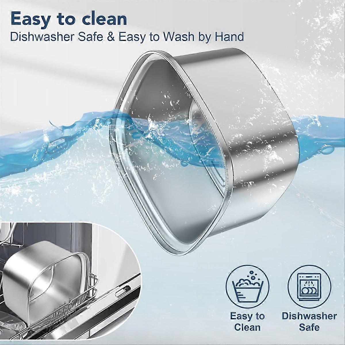 101オンスドッグボウルこぼれなし大容量ドッグフードウォーターボウルシルバー