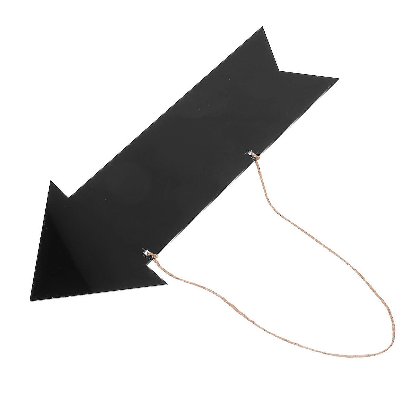 Black Acrylic Hanging Sign Board for Chalk Writing 2Pcs Set