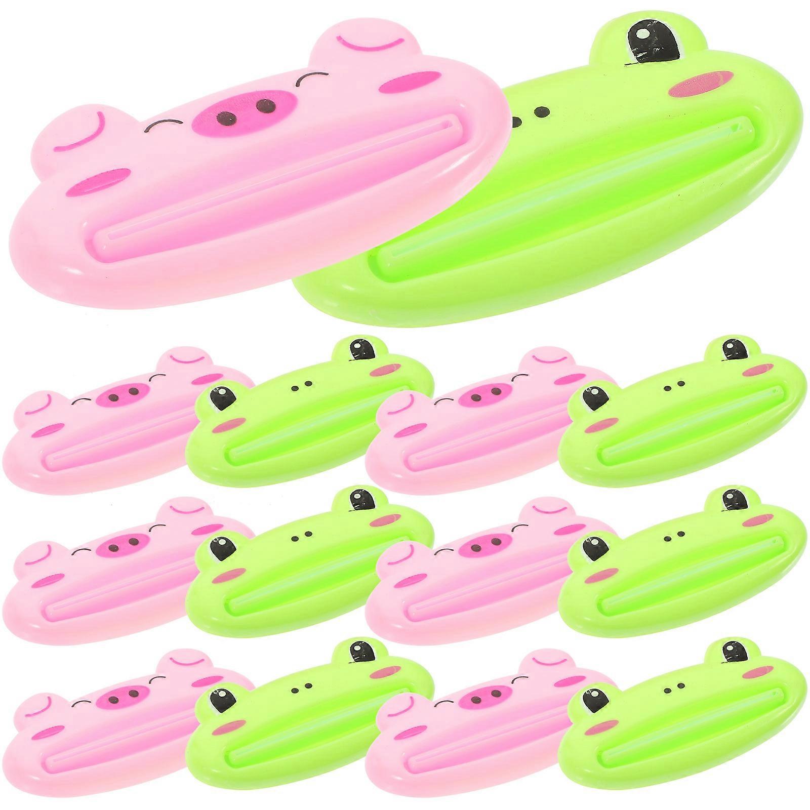 40Pcs Cartoon Animal Toothpaste Dispensers for Bathroom Use Tools