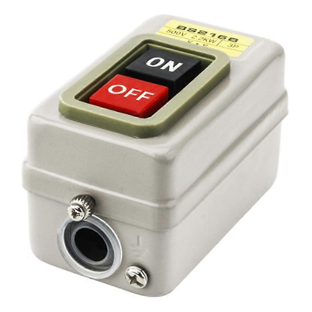 BS216B 3P Push Button Switch on Off Button Switch Car Modification Switch 380V Motor Control