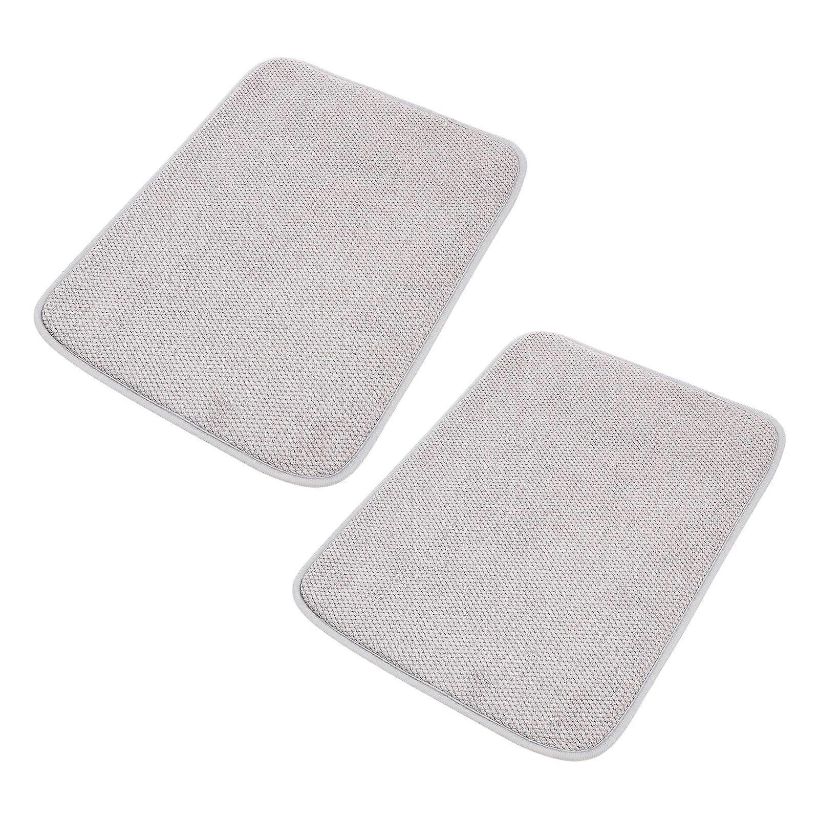 2pcs Multi-Function Drying Reusable Counter Mat Household Dish Mat Kitchen Accessory Water Absorption Tableware Pad Smooth Light