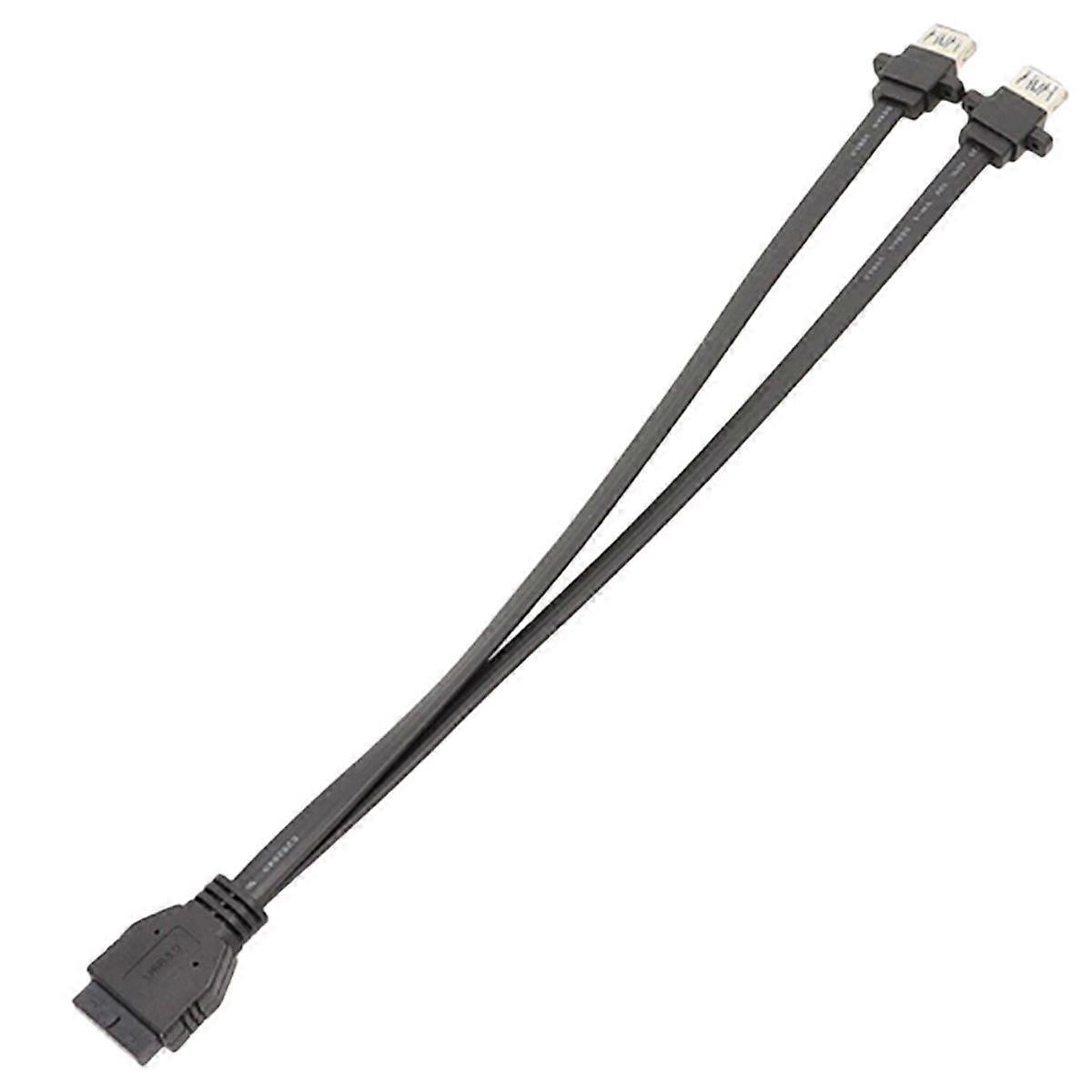 Mainboard Usb3.0 Panel Cable Front 19Pin to Two Port A Female Data Cable Shielded USB Extension Cabl