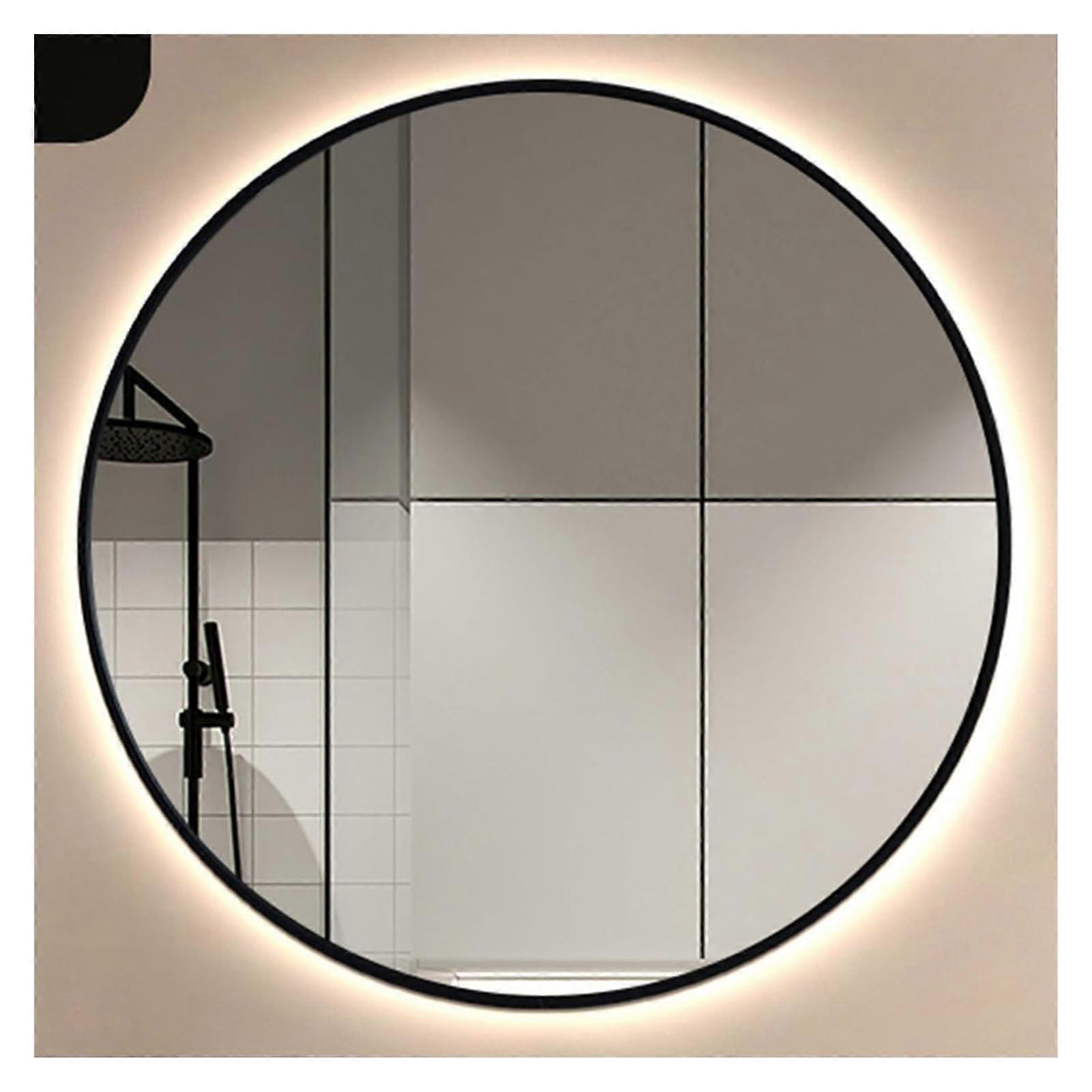 Round LED Bathroom Mirror with Defogger, Touch Control and Soft Illumination for Over Sink