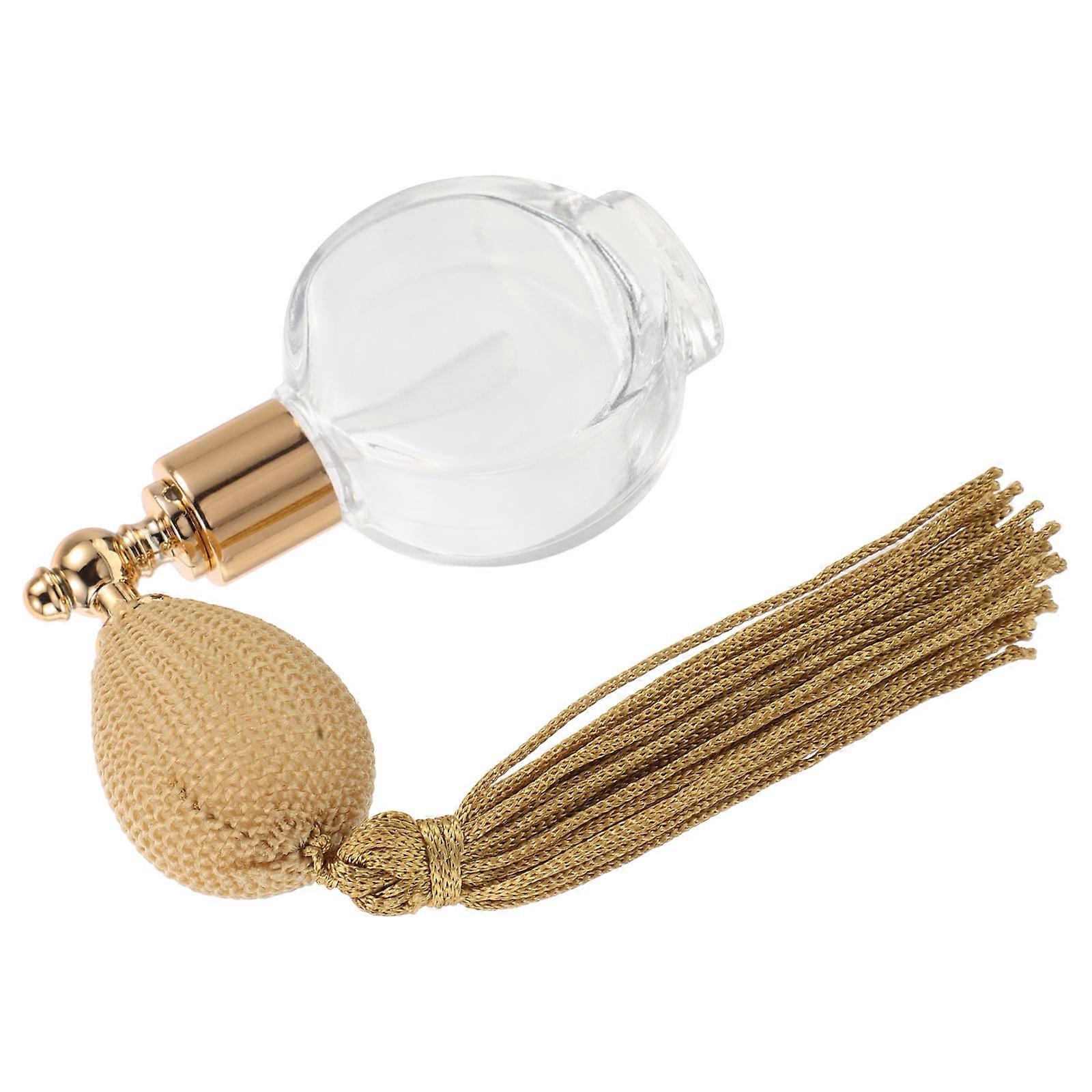 Glass Spray Powder Perfume Bottle with Bulb Sprayer Atomizer