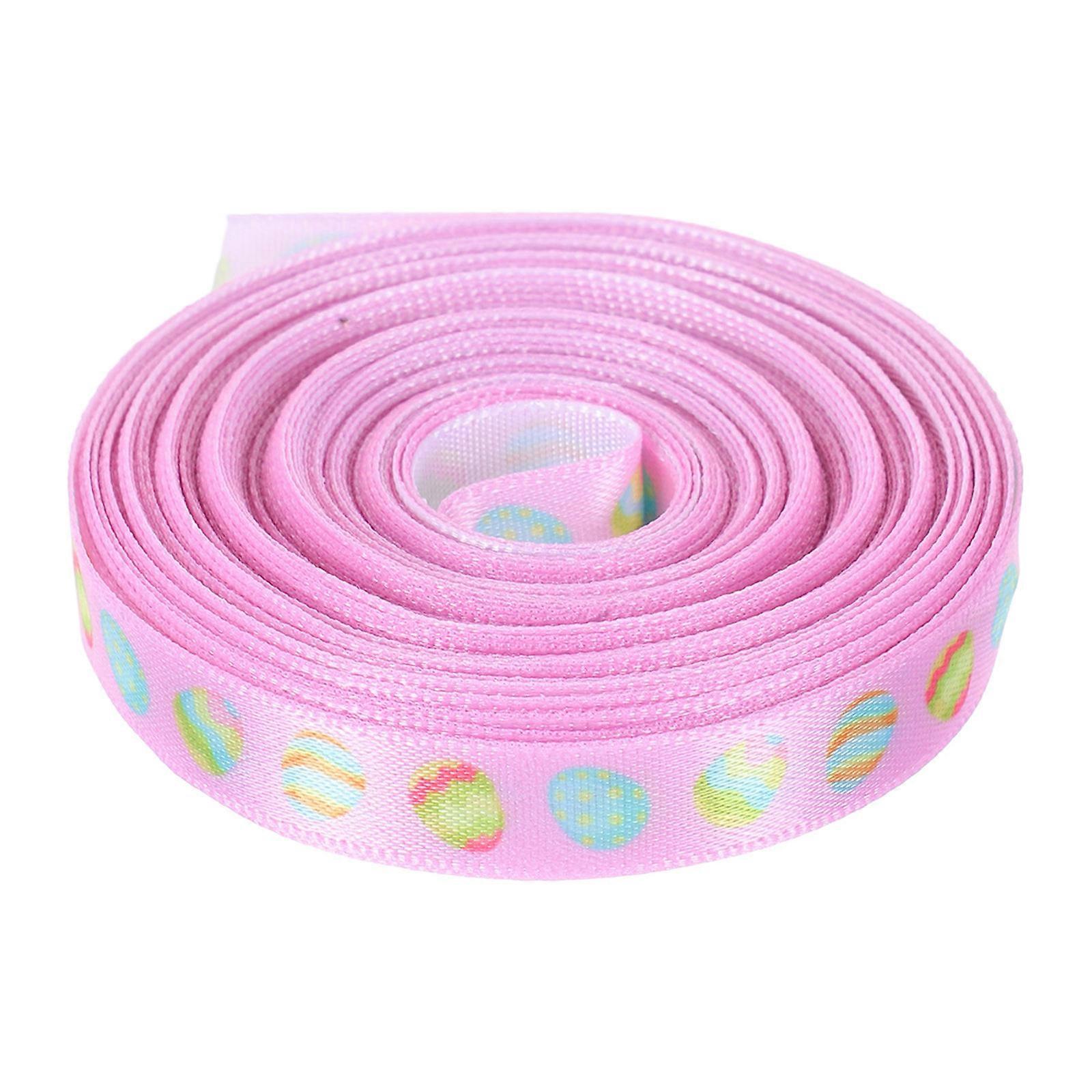 Pink Easter Ribbon Polyester Ribbon for Craft Projects 1 Roll